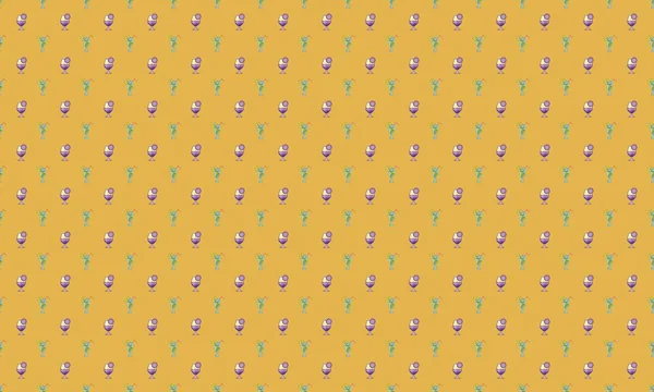 Farklı aksesuarlara sahip renkli arkaplan