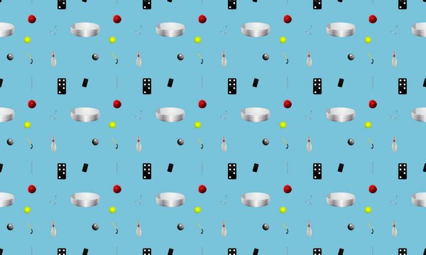 Colored background with different accessories