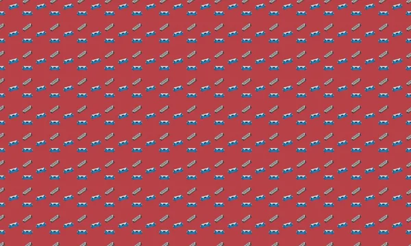 Farklı aksesuarlara sahip renkli arkaplan