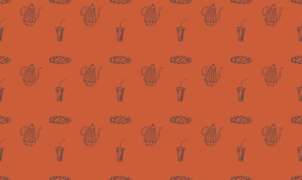 Colored background with different accessories