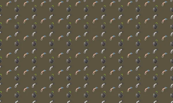 Farklı aksesuarlara sahip renkli arkaplan