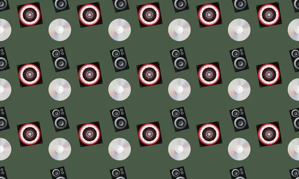 Farklı aksesuarlara sahip renkli arkaplan