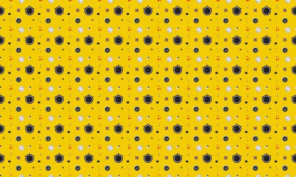 Farklı aksesuarlara sahip renkli arkaplan