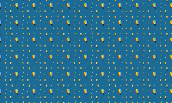 Farklı aksesuarlara sahip renkli arkaplan