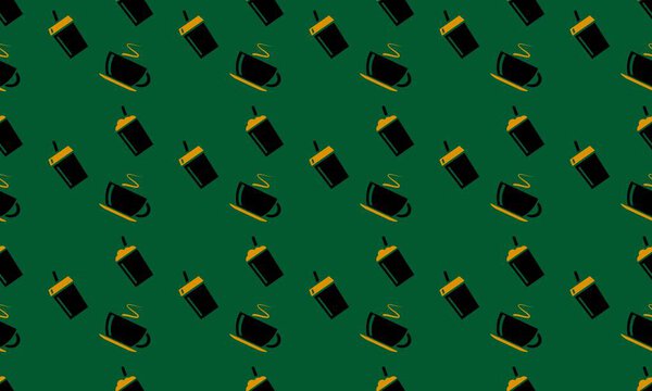 Цветной фон с различными аксессуарами