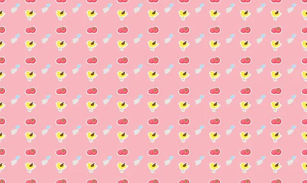 Farklı aksesuarlara sahip renkli arkaplan