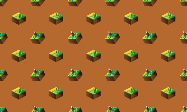 Colored background with different accessories