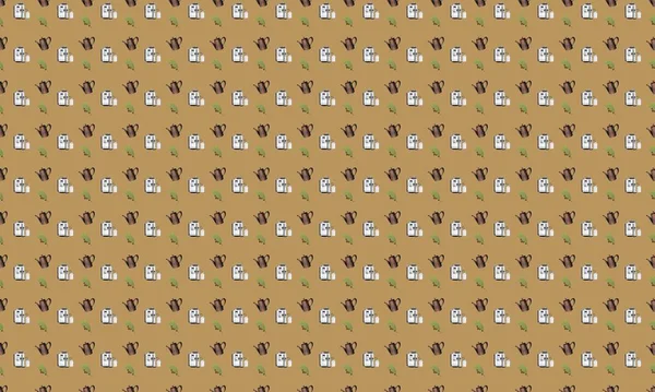 Farklı aksesuarlara sahip renkli arkaplan