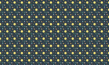 Farklı aksesuarlara sahip renkli arkaplan