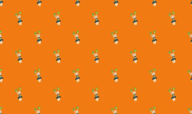 Farklı aksesuarlara sahip renkli arkaplan