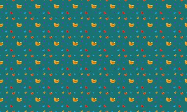 Farklı aksesuarlara sahip renkli arkaplan