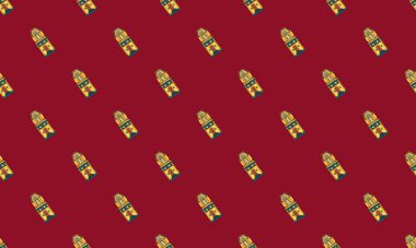 Farklı aksesuarlara sahip renkli arkaplan