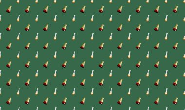 Farklı aksesuarlara sahip renkli arkaplan