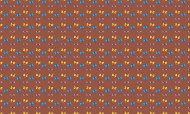 Farklı aksesuarlara sahip renkli arkaplan