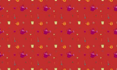 Farklı aksesuarlara sahip renkli arkaplan