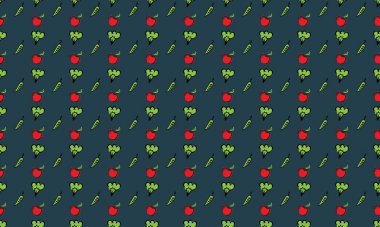 Farklı aksesuarlara sahip renkli arkaplan