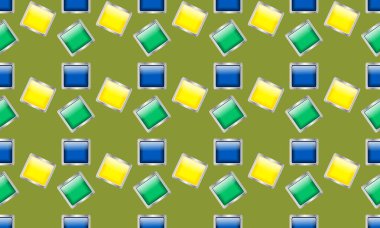 Farklı aksesuarlara sahip renkli arkaplan