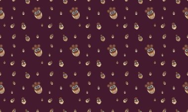 Farklı aksesuarlara sahip renkli arkaplan