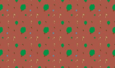 Farklı aksesuarlara sahip renkli arkaplan