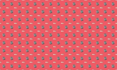 Farklı aksesuarlara sahip renkli arkaplan