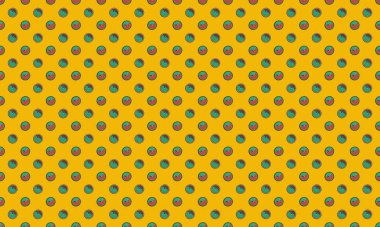 Farklı aksesuarlara sahip renkli arkaplan