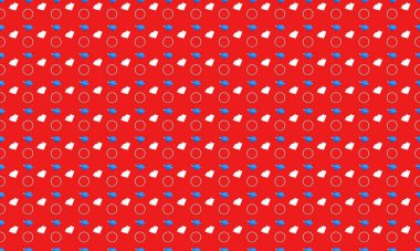 Farklı aksesuarlara sahip renkli arkaplan