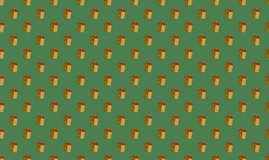 Farklı aksesuarlara sahip renkli arkaplan