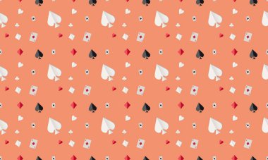 Farklı aksesuarlara sahip renkli arkaplan