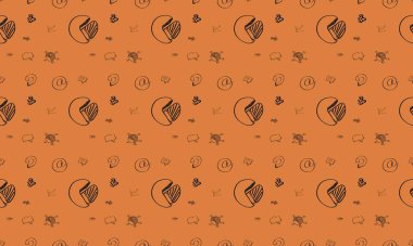 Farklı aksesuarlara sahip renkli arkaplan