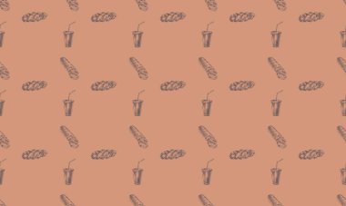 Farklı aksesuarlara sahip renkli arkaplan