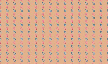 Farklı aksesuarlara sahip renkli arkaplan