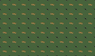 Farklı aksesuarlara sahip renkli arkaplan