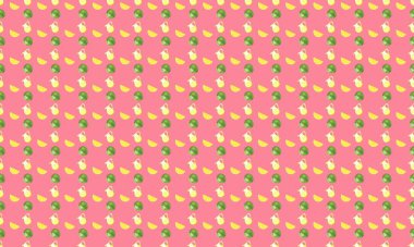 Farklı aksesuarlara sahip renkli arkaplan