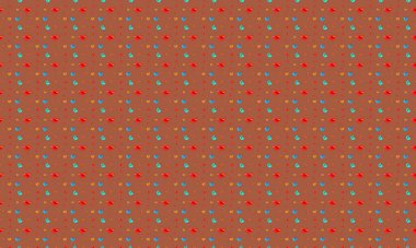 Farklı aksesuarlara sahip renkli arkaplan