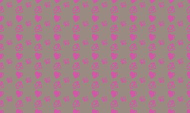 Farklı aksesuarlara sahip renkli arkaplan