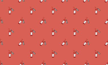 Farklı aksesuarlara sahip renkli arkaplan