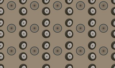 Farklı aksesuarlara sahip renkli arkaplan