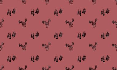 Farklı aksesuarlara sahip renkli arkaplan