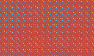 Farklı aksesuarlara sahip renkli arkaplan