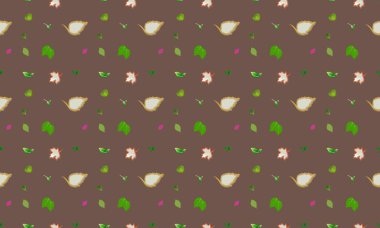 Farklı aksesuarlara sahip renkli arkaplan