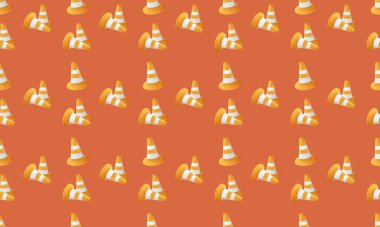 Farklı aksesuarlara sahip renkli arkaplan