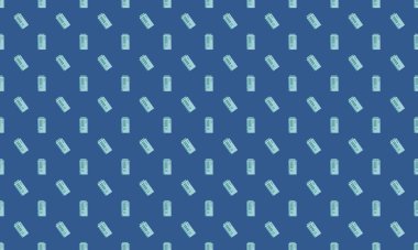 Farklı aksesuarlara sahip renkli arkaplan