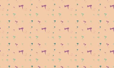 Farklı aksesuarlara sahip renkli arkaplan