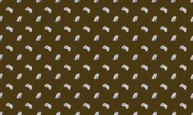 Farklı aksesuarlara sahip renkli arkaplan