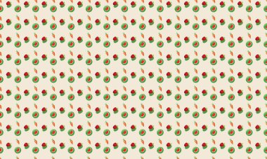 Farklı aksesuarlara sahip renkli arkaplan