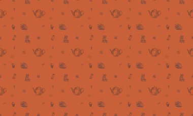 Farklı aksesuarlara sahip renkli arkaplan