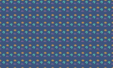 Farklı aksesuarlara sahip renkli arkaplan