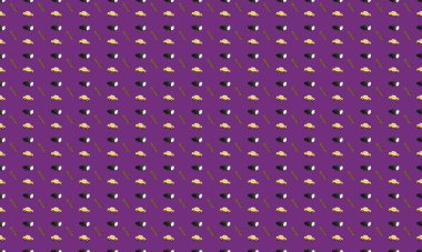 Farklı aksesuarlara sahip renkli arkaplan