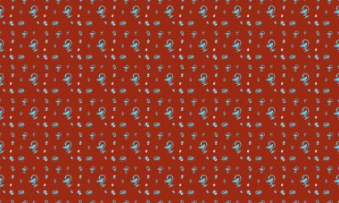 Farklı aksesuarlara sahip renkli arkaplan