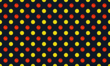 Farklı aksesuarlara sahip renkli arkaplan